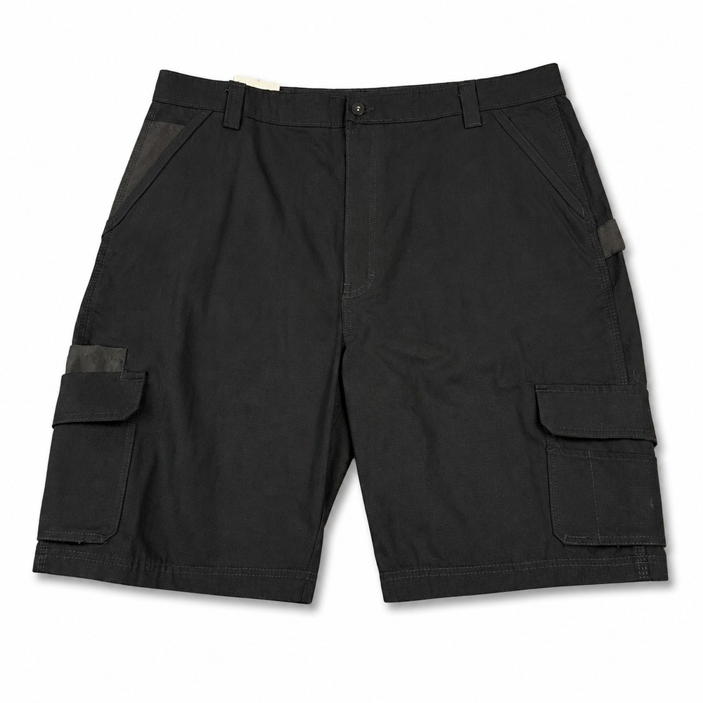 Dickies Mens Cargo Work Shorts 42 Black Ripstop Utility Carpenter NWT GR409BK